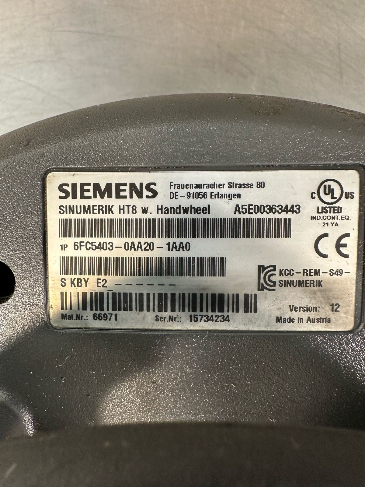 Siemens 6FC5403-0AA20-1AA0  Handheld Terminal 6FC54030AA201AA0 (5.2.3)