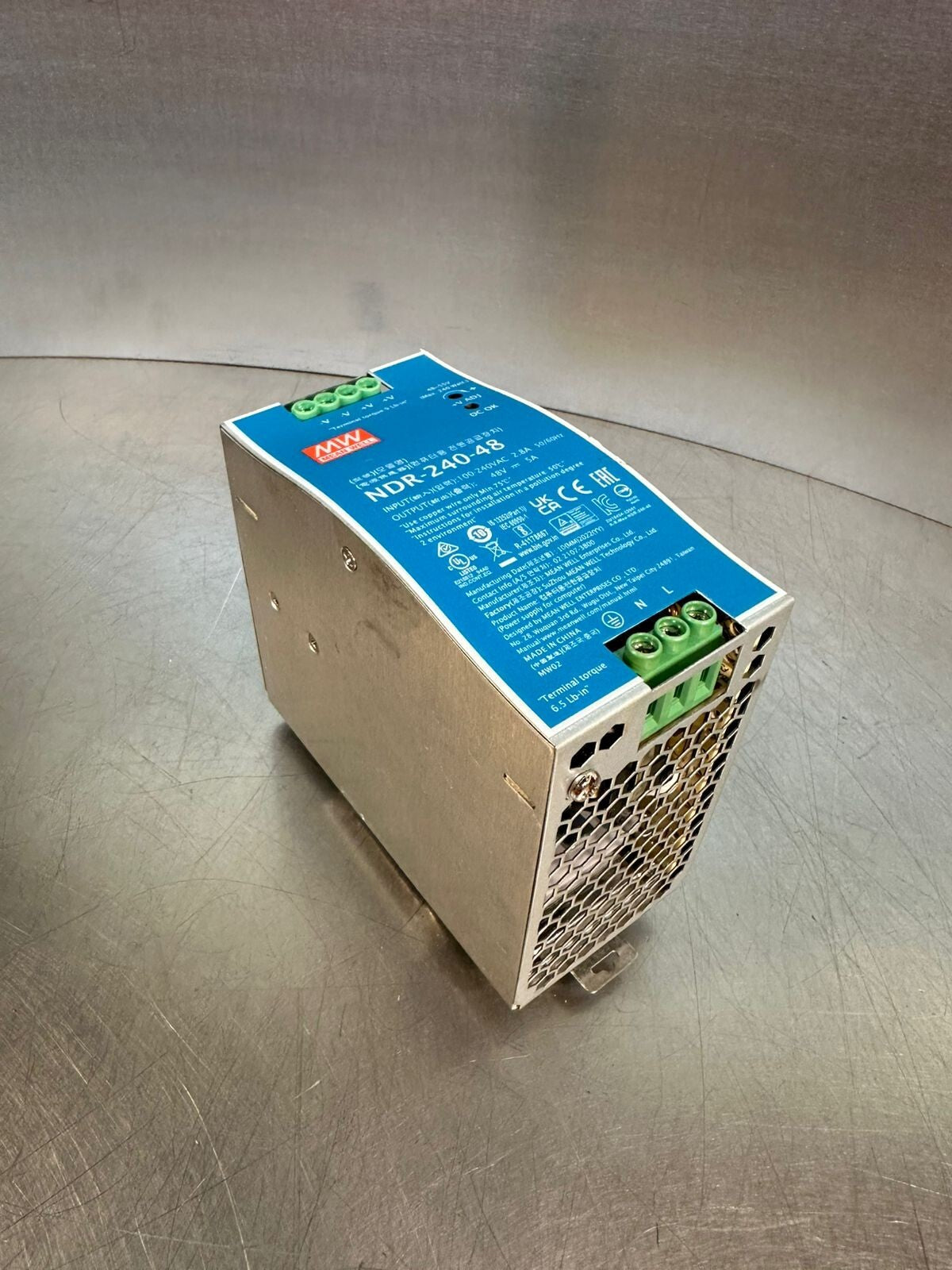 MeanWell NDR-240-48  Power Suppl 48V-5A     240Vac   (2.3.3)
