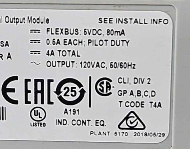 Allen Bradley 1794-OA8 Ser A Output Module  (BIN4.4.4)