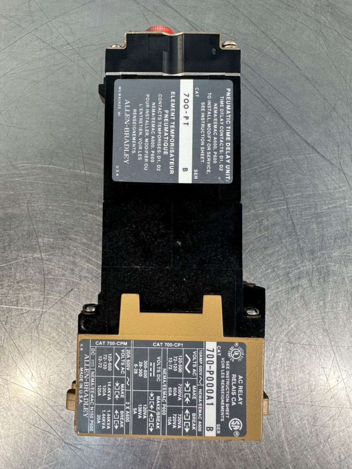 Allen-Bradley 700-P000A1/B AC Power Relay.                     (4-D8)