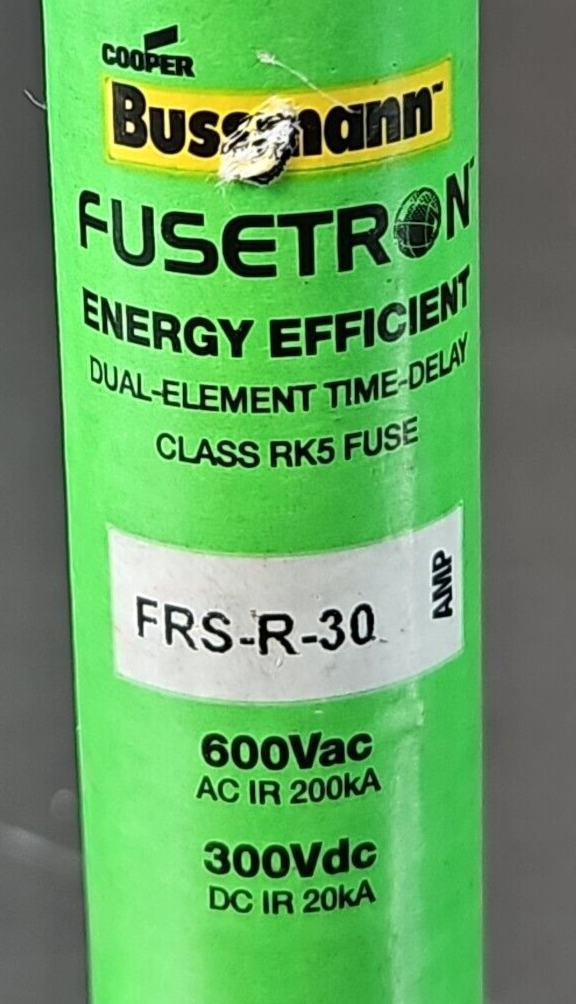 Bussmann FRS-R-20 Fusetron Fuse FRSR20 (Pack of 5)                      (BIN413)