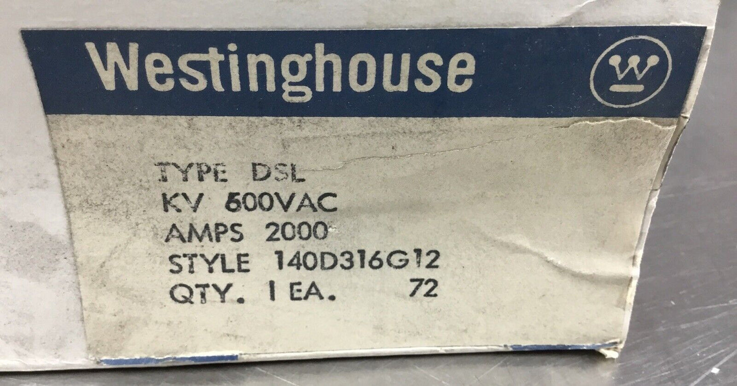 WESTINGHOUSE  140D316G12  DSL Limiter 600 VAC 2000A        4C-40
