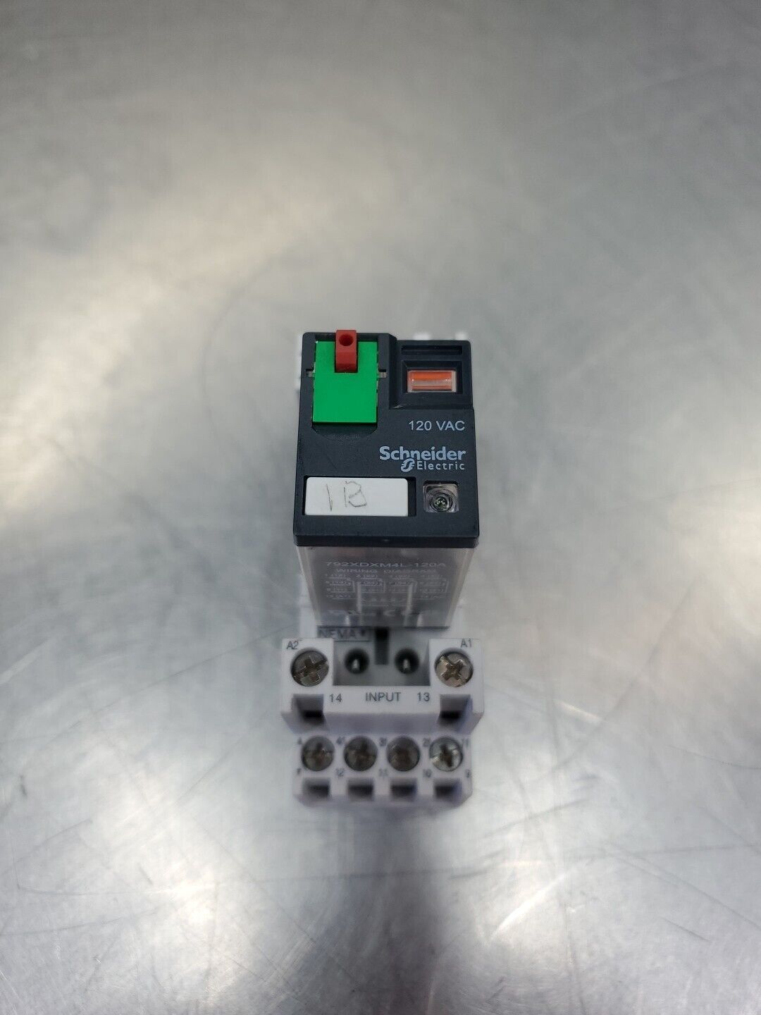 Schneider Electric 792XDXM4L-120A 6-8A Relay w/Magnecraft 70-782E14-1 Base 4B-34