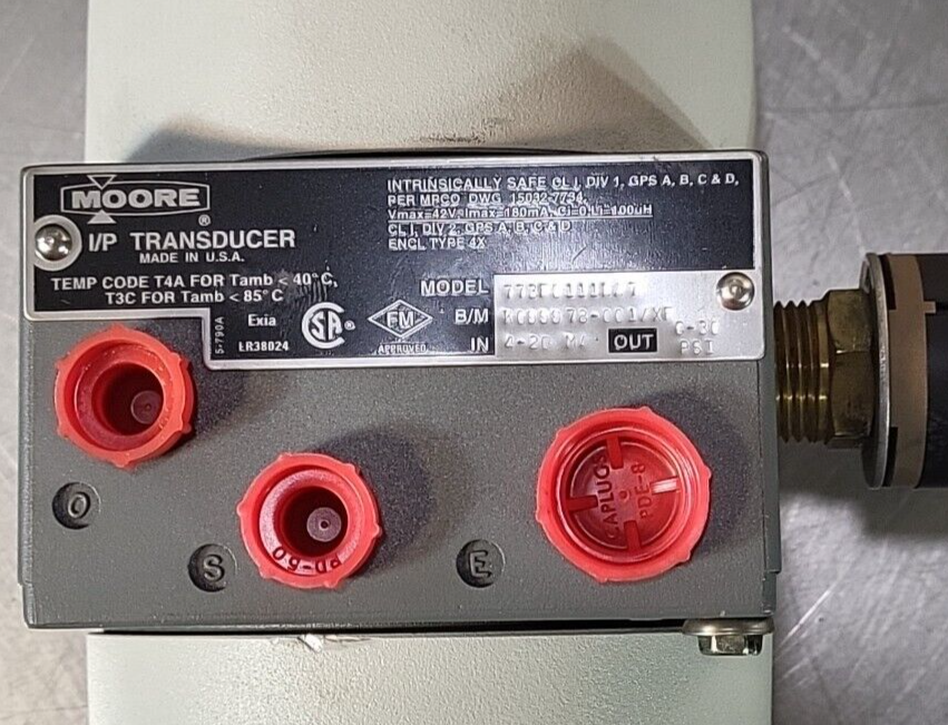 Moore  773F0111NA7   I/P Transducer  Tmp. code T4A (BIN-1.5.5)