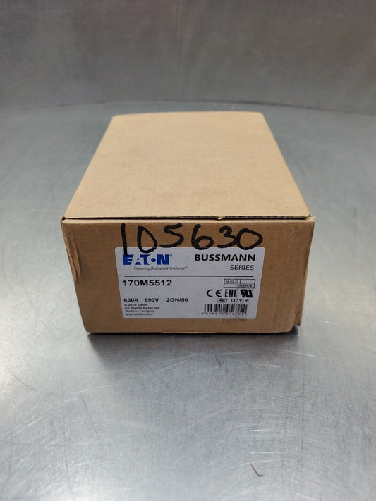 EATON BUSSMANN 170M5512 Fast Acting Fuse, 630A 690V, Lot of 6.             4C-34