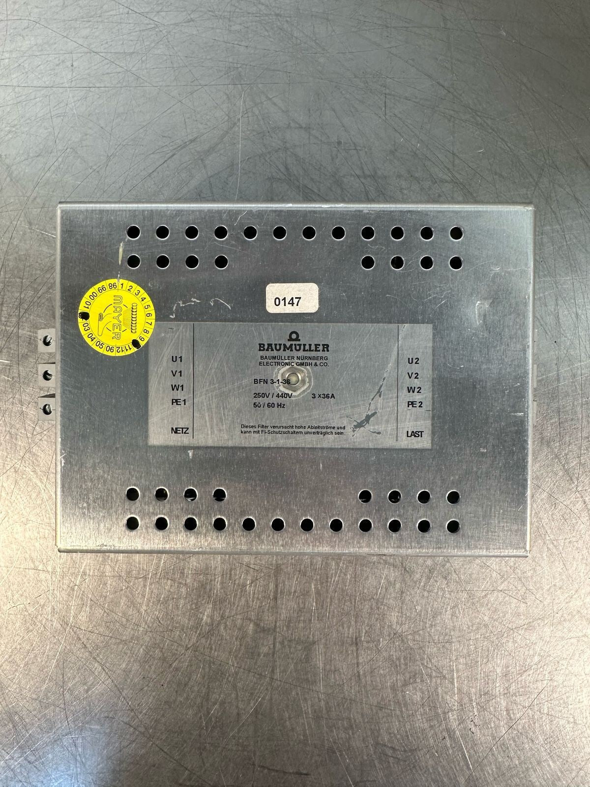 Baumuller BFN 3-1-36 / BFN3136   250V/440V 50/60Hz     (6.4.3)