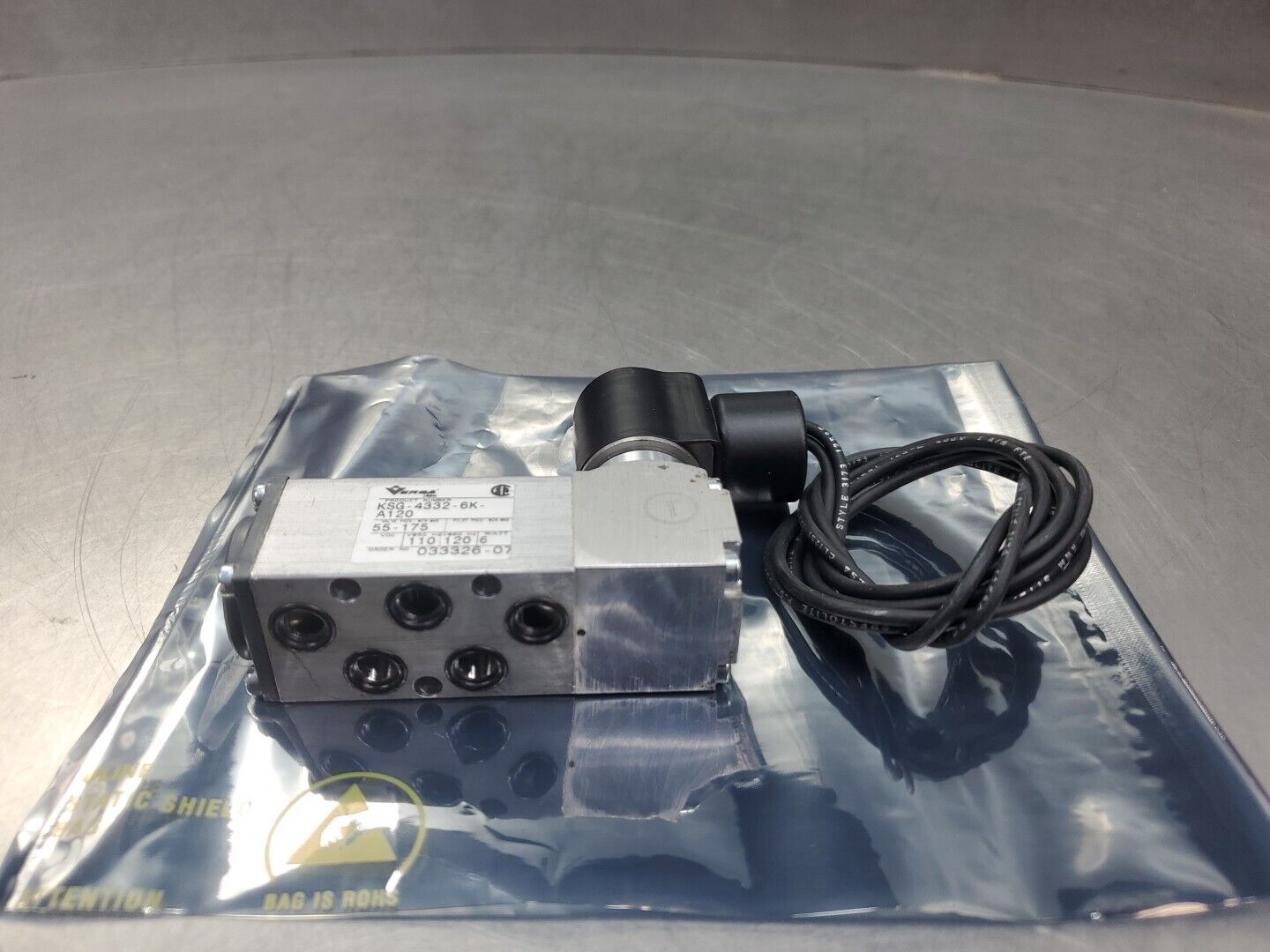 VERSA VALVES KSG-4332-6K-A120 Solenoid Valve, 55-175PSIG.                  6A-10