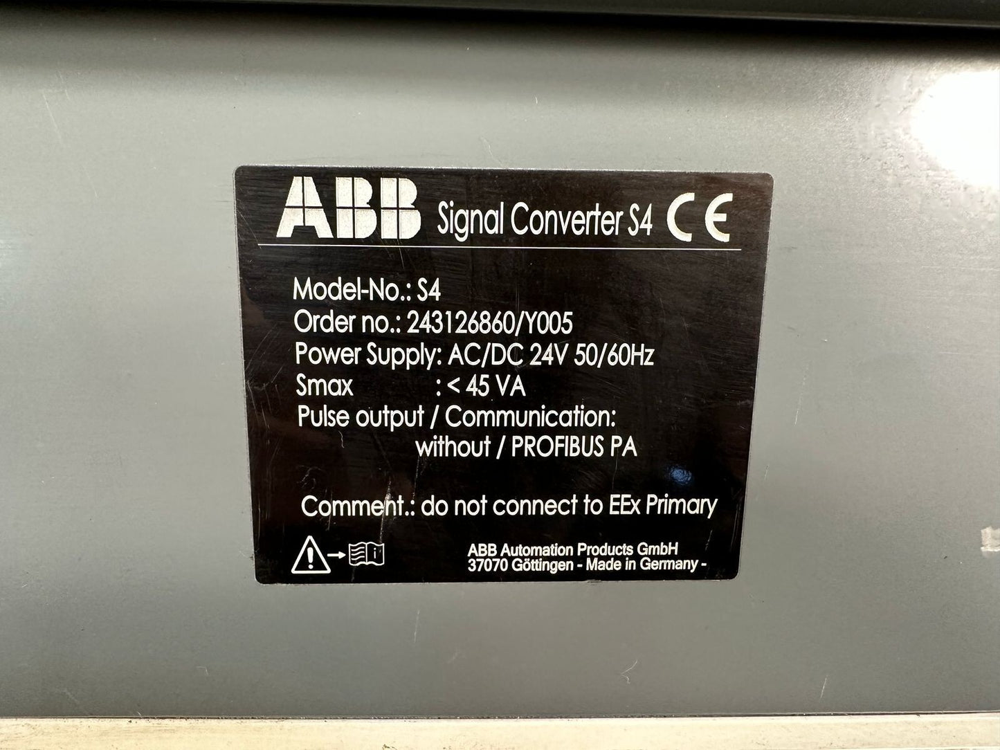 Abb FSM4000 S4 Signal Converter Power Suppy AC/DC 24V 50/60Hz            (4.3.2)