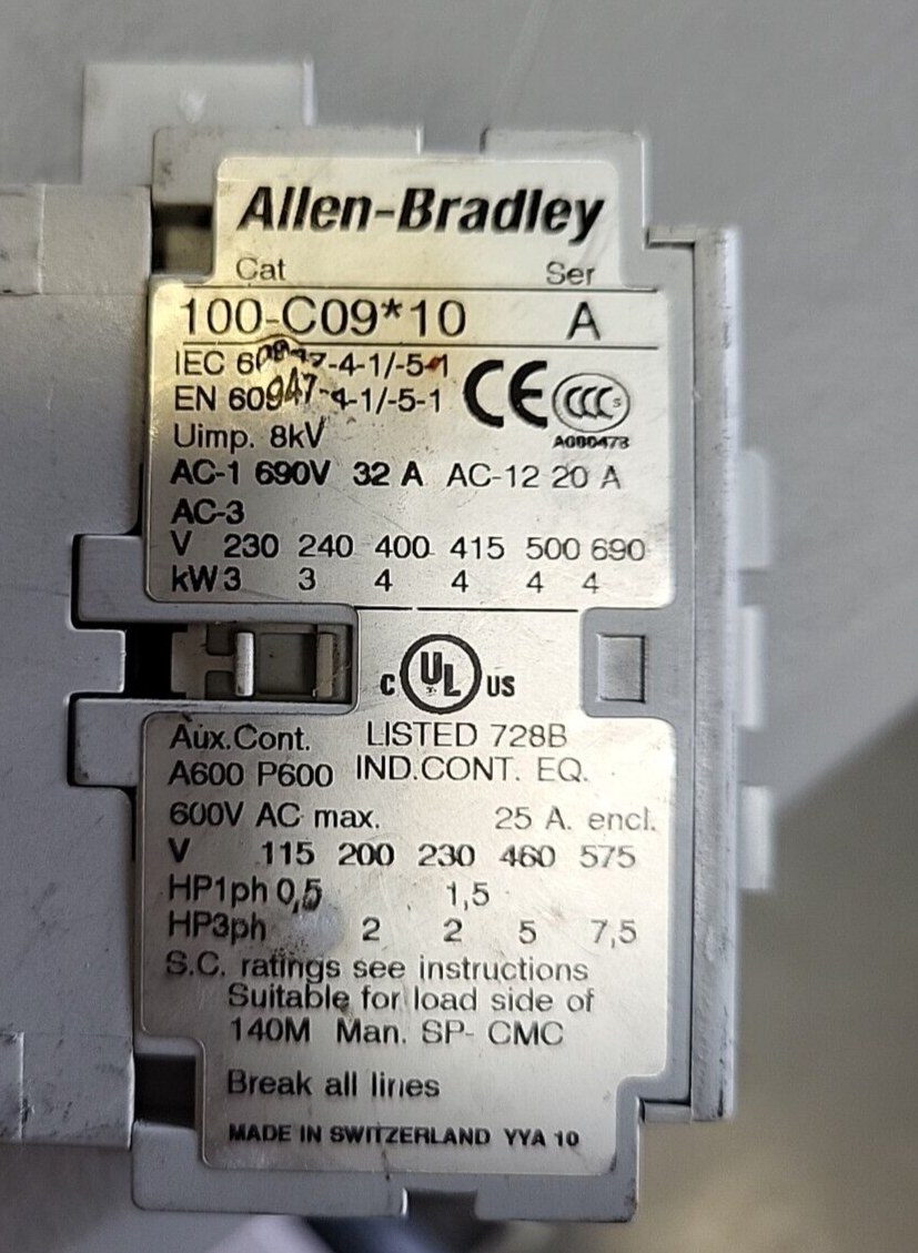 ALLEN BRADLEY 100-C09*10 SER A CONTACTOR*(BIN354)