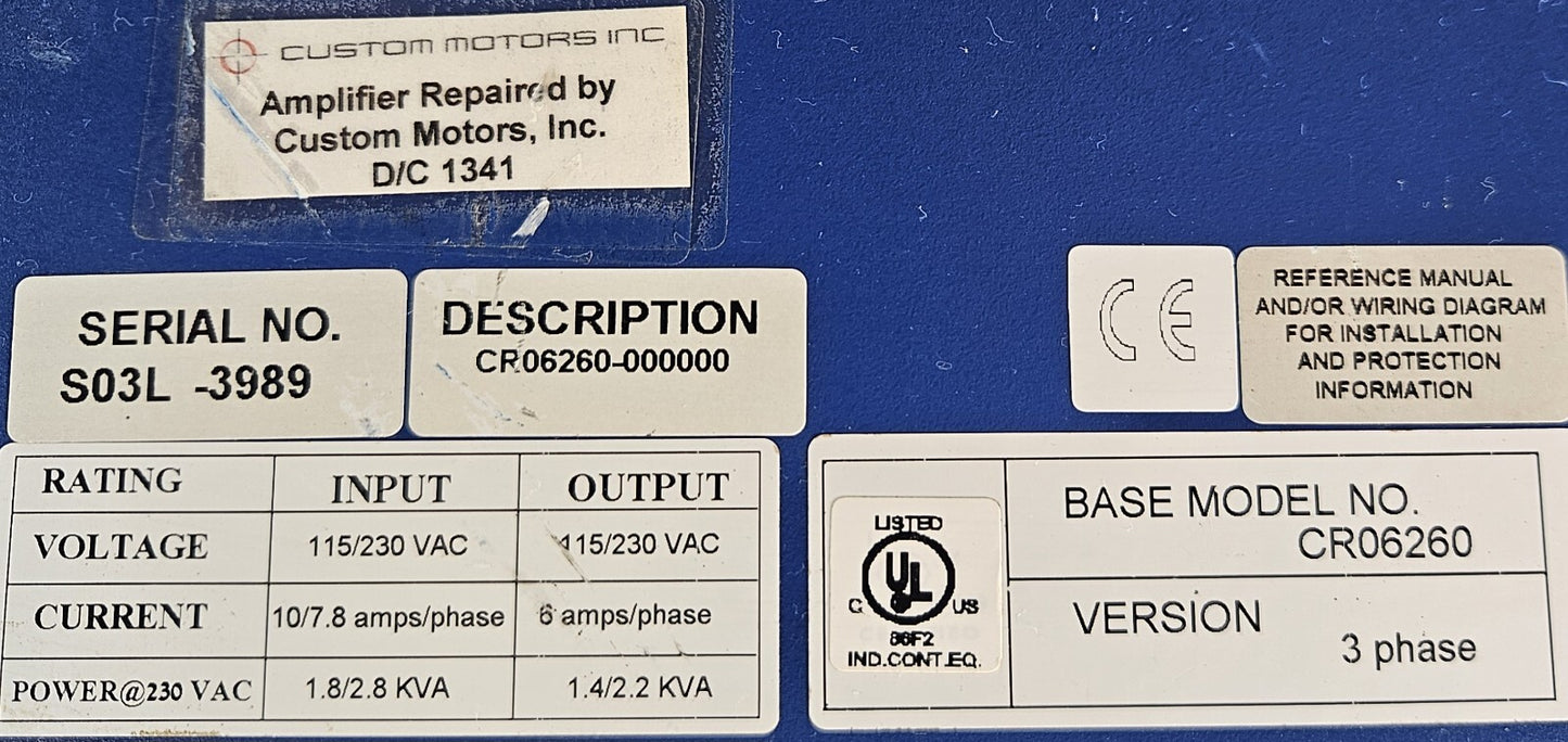 Kollmorgen Servostar CR06260 Servo Drive                                (BIN642)