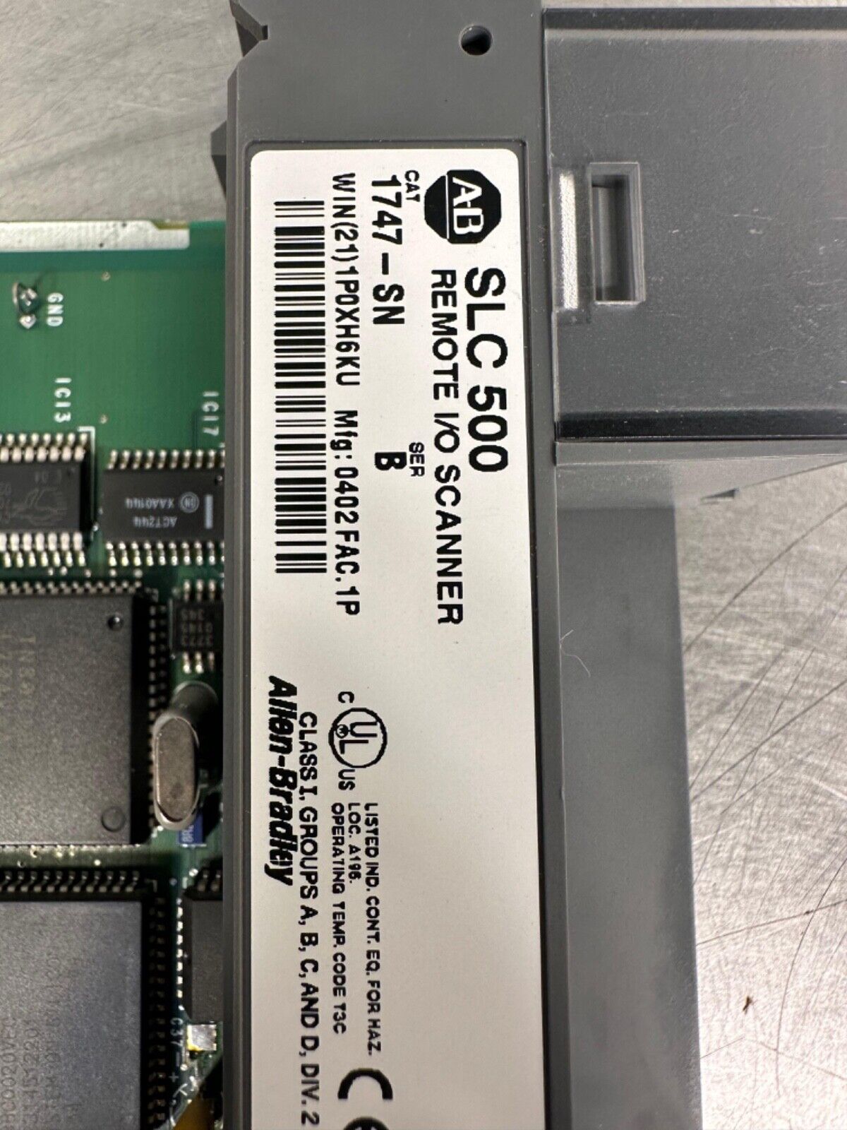 Allen Bradley 1747-SN Ser. B Slc 500 Remote I/O Scanner  (3D-37)