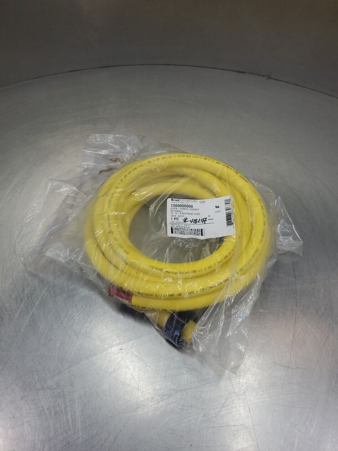 BradConnectivity 1300000090 Quick-Change Cordset, 4P Female, 12'           5C-19