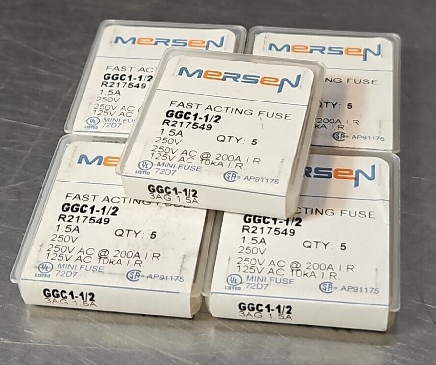 Ferraz Shawmut GGC1-1/2 Mersen 1.5A 250V (LOT OF 25)                     loc4E13