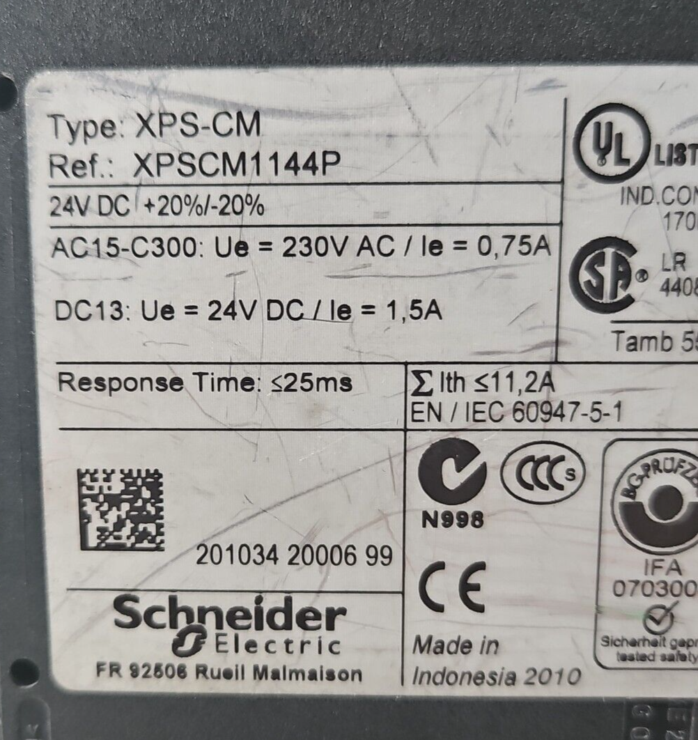 Telemecanique XPSCM1144P Preventa - XPS-CM Safety Relay                   loc4B9