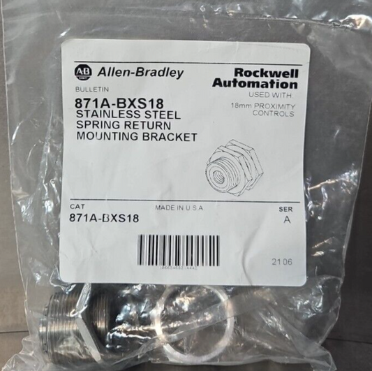 Allen Bradley 871A-BXS18 spring return mounting bracket                  loc5E29