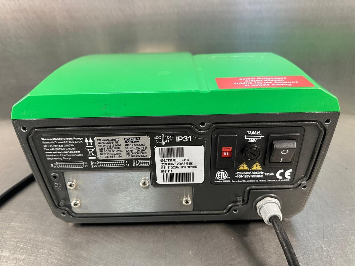 Watson Marlow 520S 056.7131.00U ISS:6 Peristaltic Pump Dr 220RPM  (12.4.8)