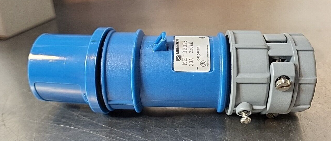 Mennekes 320P6  60602M 20A 2P 3W 250VA                     Loc 4D-18