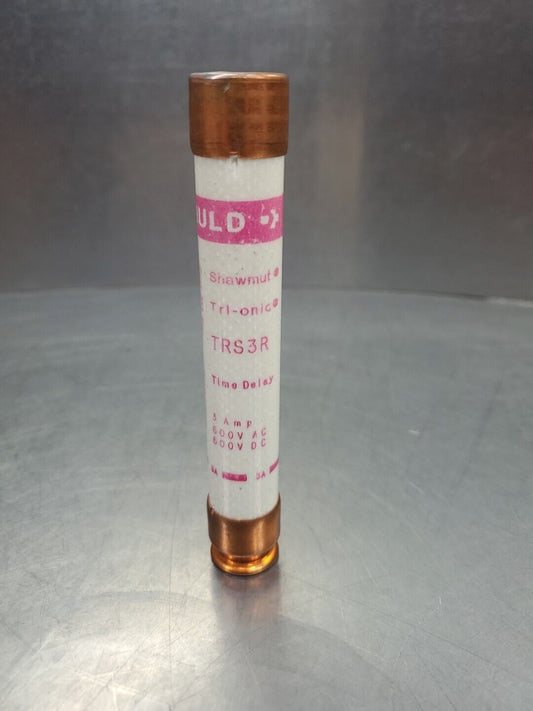 Gould Shawmut TRS3R Time Delay Tri-onic Fuse, 3Amp 600VAC/DC.              4D-38