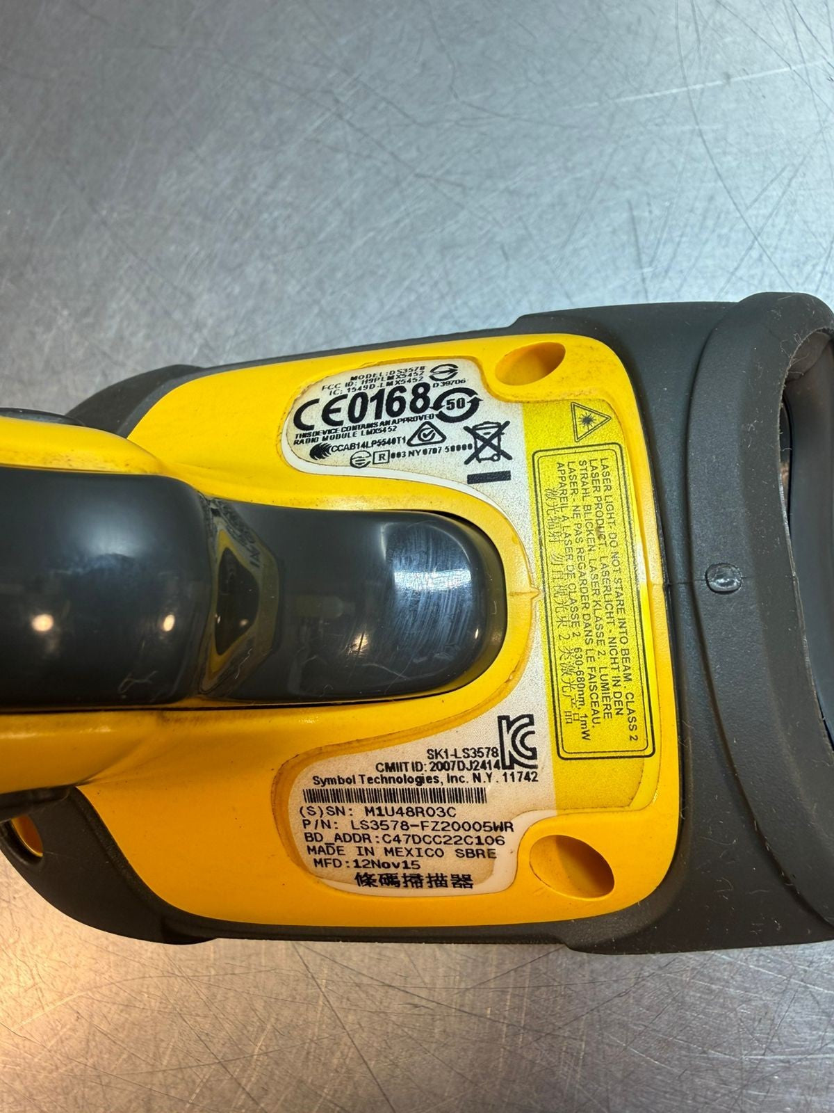 Symbol  DS3578 Wireless Barcode Scanner                            (5.3.2)