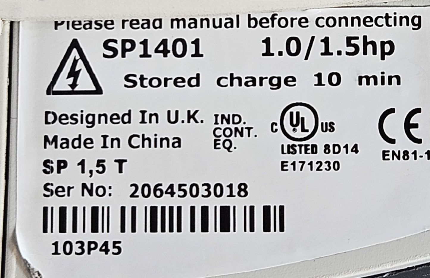 Leroy Somer SP1401 Servo Driver 1.0/1.5hp 380-480V 50-60Hz  (BIN1.3.4)