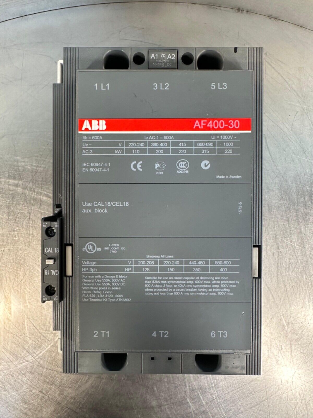ABB AF400-30.  Contactor           (4A-31)