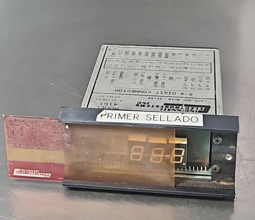 Cincinnati Electrosystems 4161 Displays Model Number                    (BIN345)