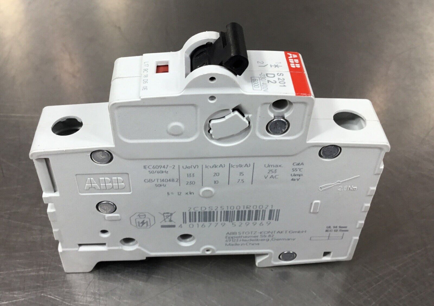 ABB S201-D2 1 Pole Circuit Breaker AC  2CDS251001R0021         4B-42