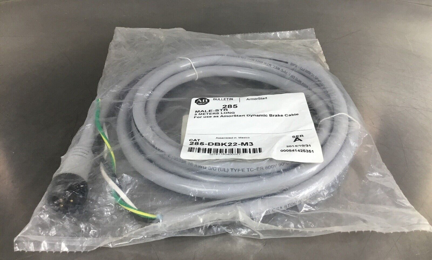Allen-Bradley ArmorStart  285-DBK22-M3 /A  3 Meter Cable      5D-25