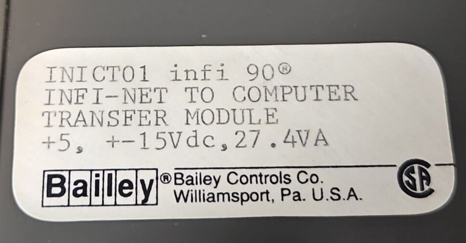 ABB Bailey INICTI01 Transfer Module                                      loc3D30