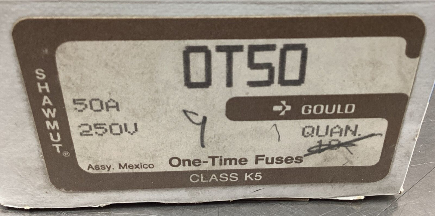 GOULD SHAWMUT  OT50  50AMP, 250V FUSES (Box of 9)    4E-36