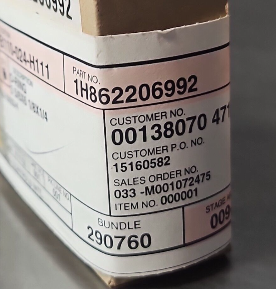 Fischer 1H862206992   O-RING                                            (BIN423)