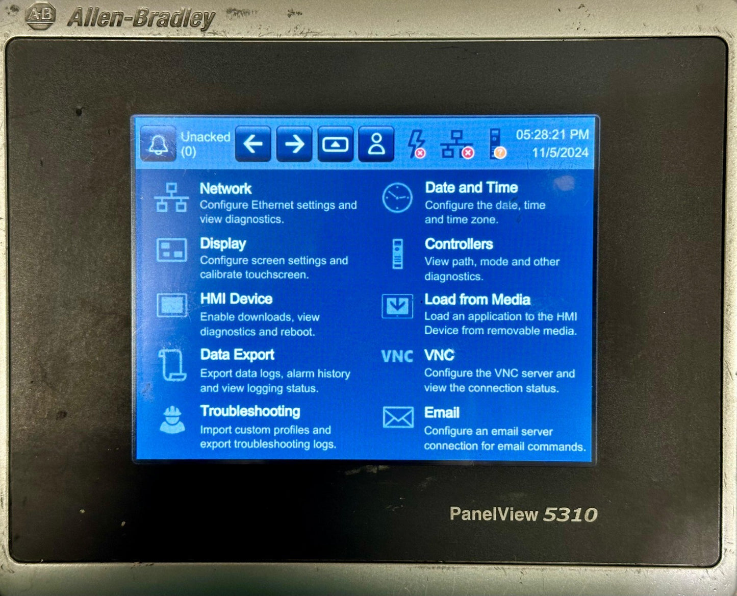Allen Bradley 2713P-T6CD1 Ser A Panel View 5310 Operator Interface      (BIN741)