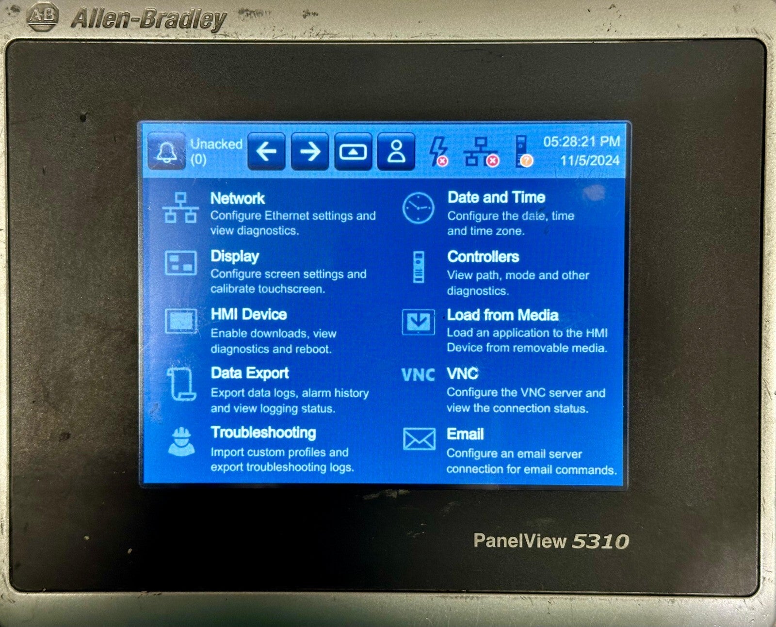 Allen Bradley 2713P-T6CD1 Ser A Panel View 5310 Operator Interface      (BIN741)