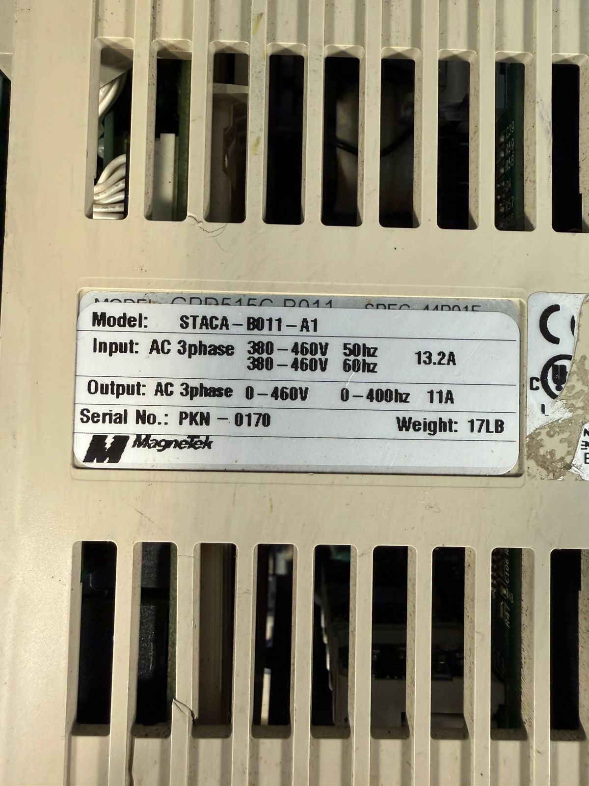 *2098 Magnetek Staca-B011-A1 3Phase Inp 380-460V / Out 0-460V            (8.4.3)