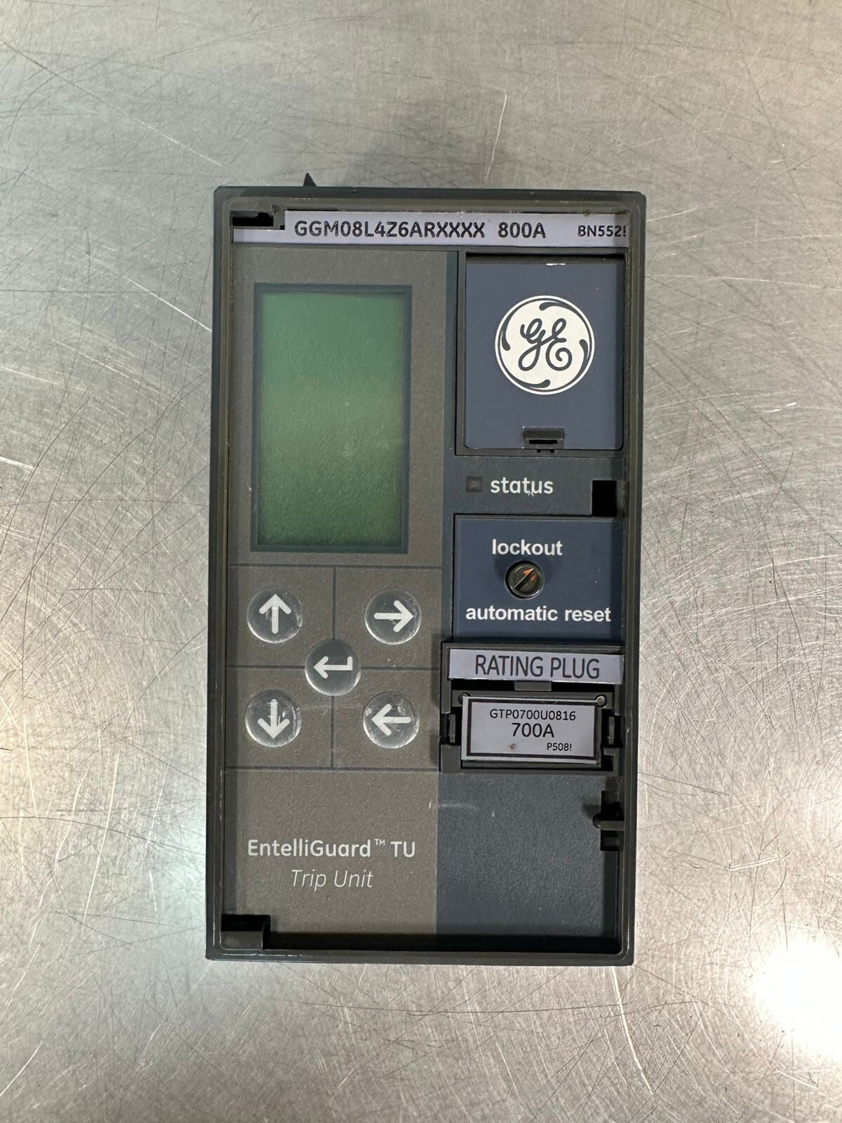 Ge GGM08L4Z6ARXXXX 800A Rating Plug Entelli Guard TU GTP0700U0816 (4.5.1)