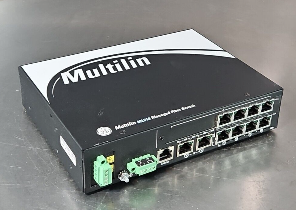 GE Multilin ML 810 Managed Switch Model ML81024VDPC1H1C8X               (BIN244)