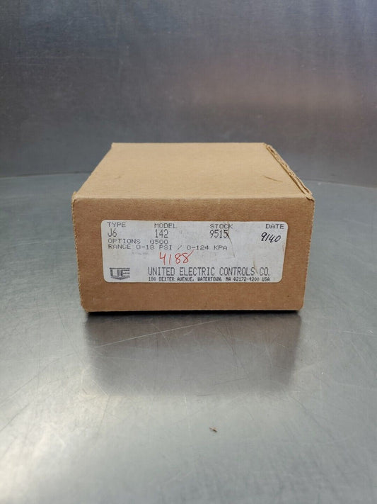 United Electric Controls Type J6 Model 142 Stock 9515 Pressure Switch.     6E-19