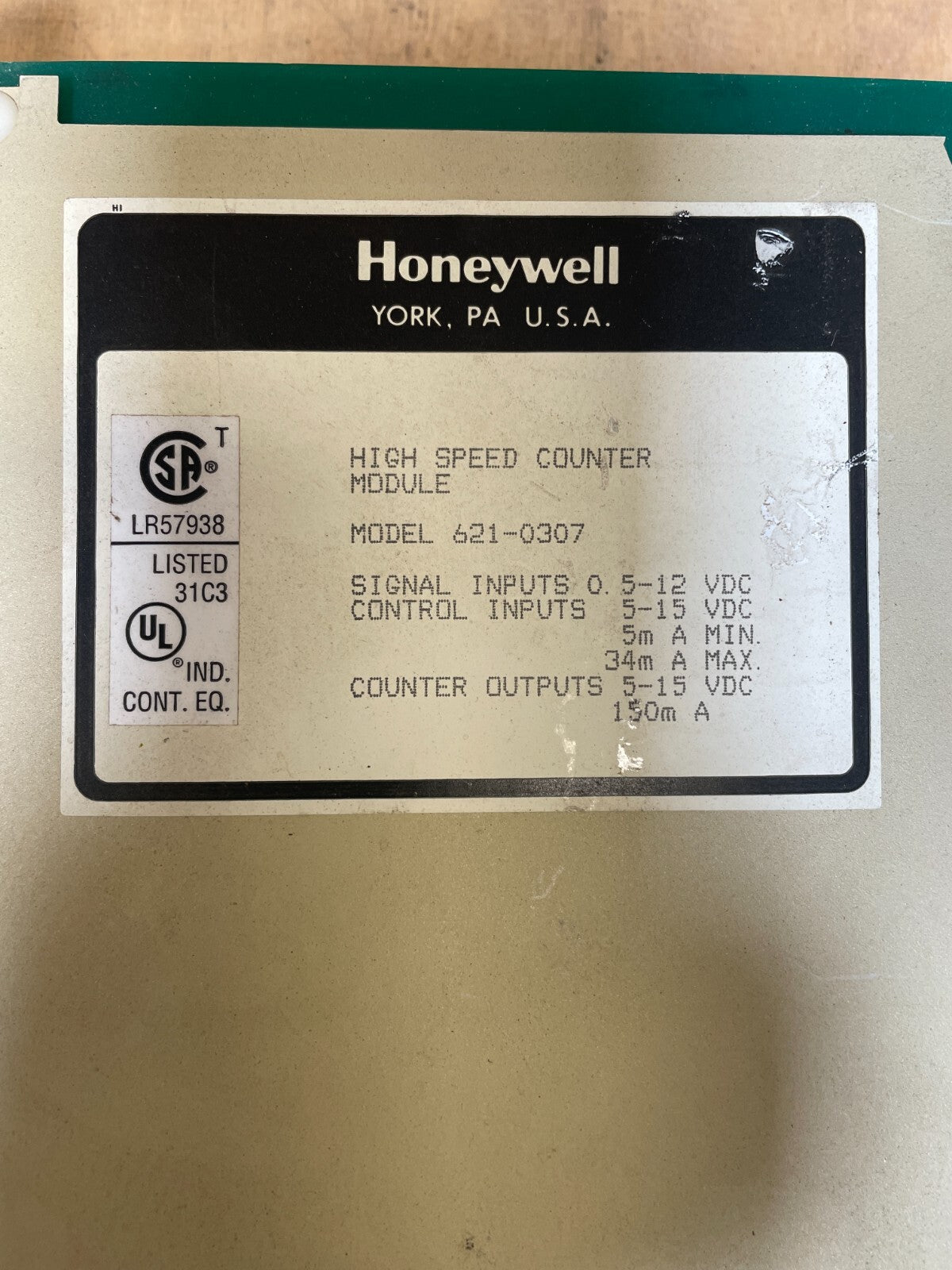 Honeywell 621-0307 Silver High Speed Counter Mutual System Isolated Input Module