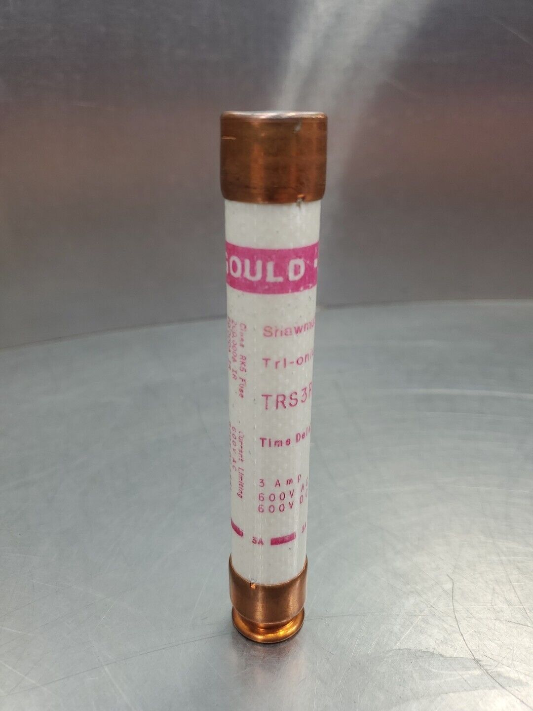 Gould Shawmut TRS3R Time Delay Tri-onic Fuse, 3Amp 600VAC/DC.              4D-38