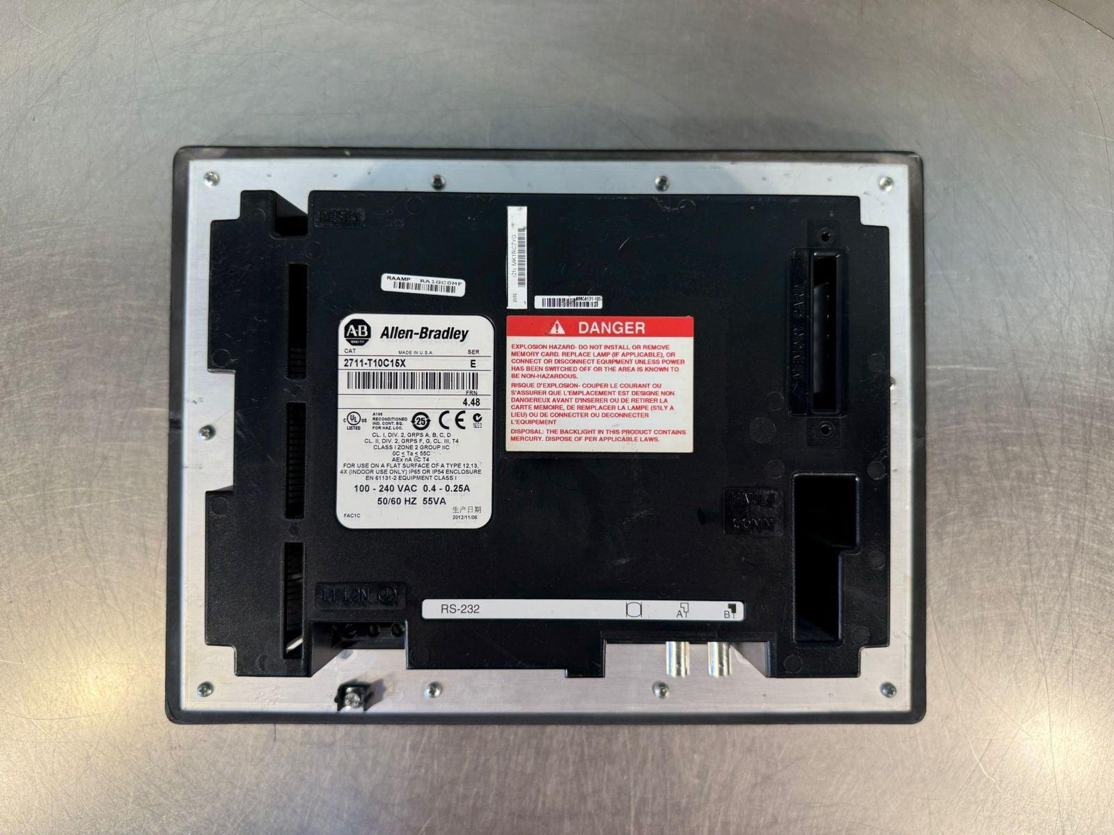 Allen-Bradley 2711-T10C15X /E PanelView 1000 Frn4.48 100-240Vac  (8.3.2)