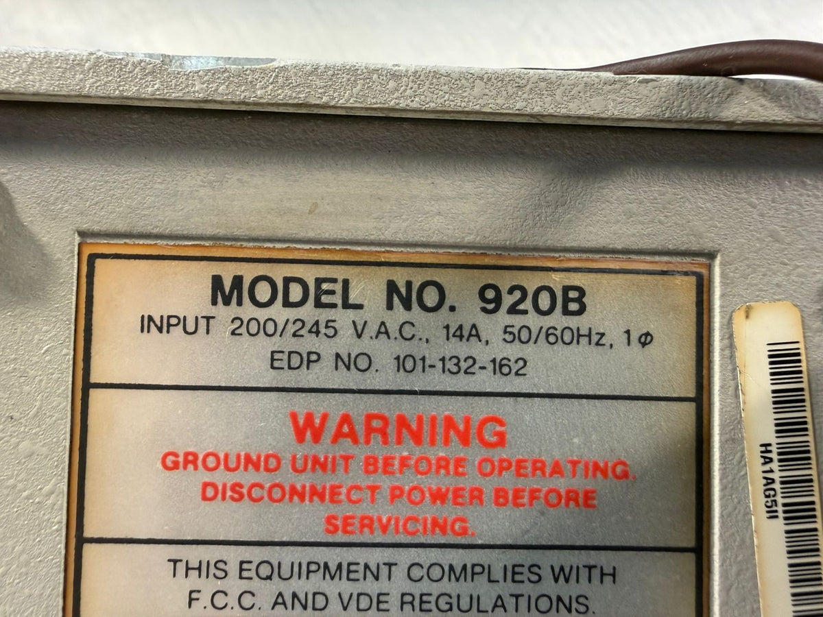 Branson 900B    920B Power Supply 200/245 Vac 14A 50/60Hz         (11.5.1)