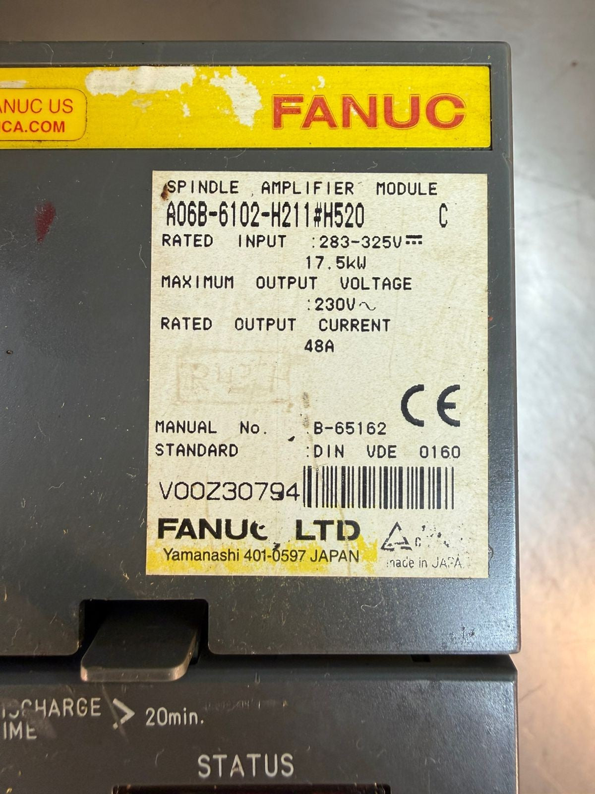 Fanuc A06B-6102-H211#H520 /C Spindle Amplifier Mod B-65162        (12.4.1)
