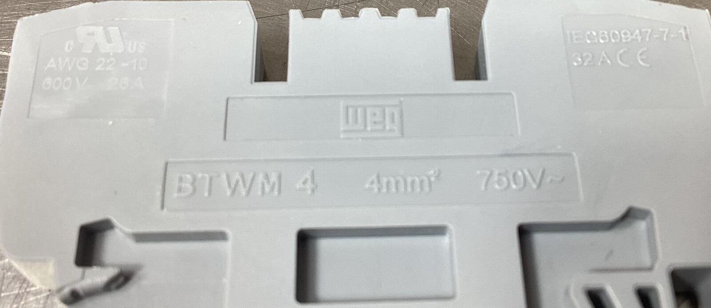 WEG  10289014  TERMINAL BLOCK  BTWM 4  GREY (Box of 100)      4C-29