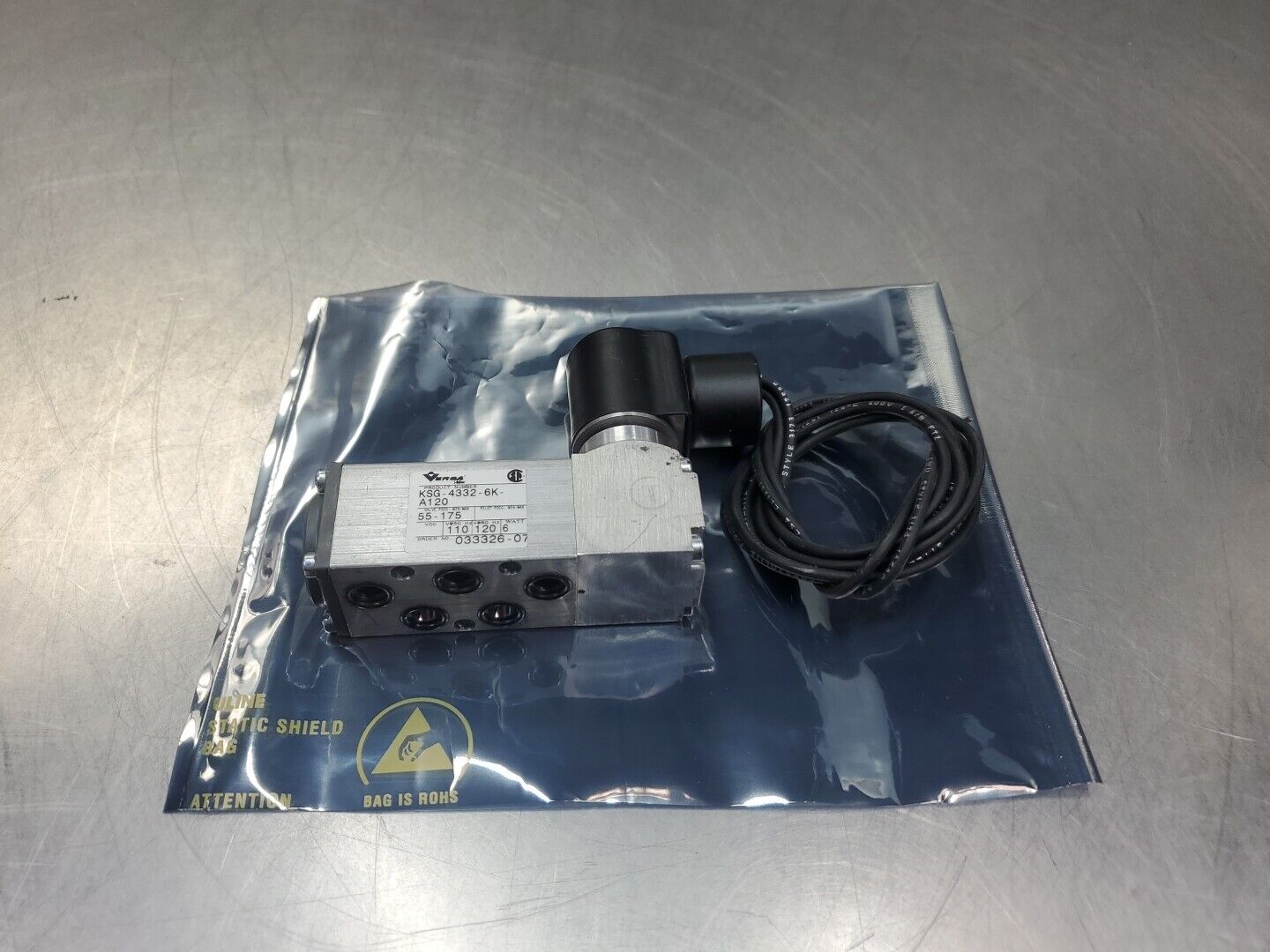 VERSA VALVES KSG-4332-6K-A120 Solenoid Valve, 55-175PSIG.                  6A-10