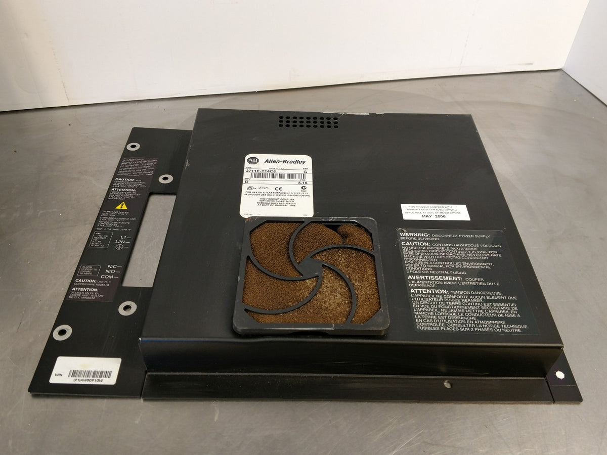 ALLEN BRADLEY 2711E-T14C6 PANELVIEW 1400e SER G REV D FRN 5.16 BackPanel BIN#5