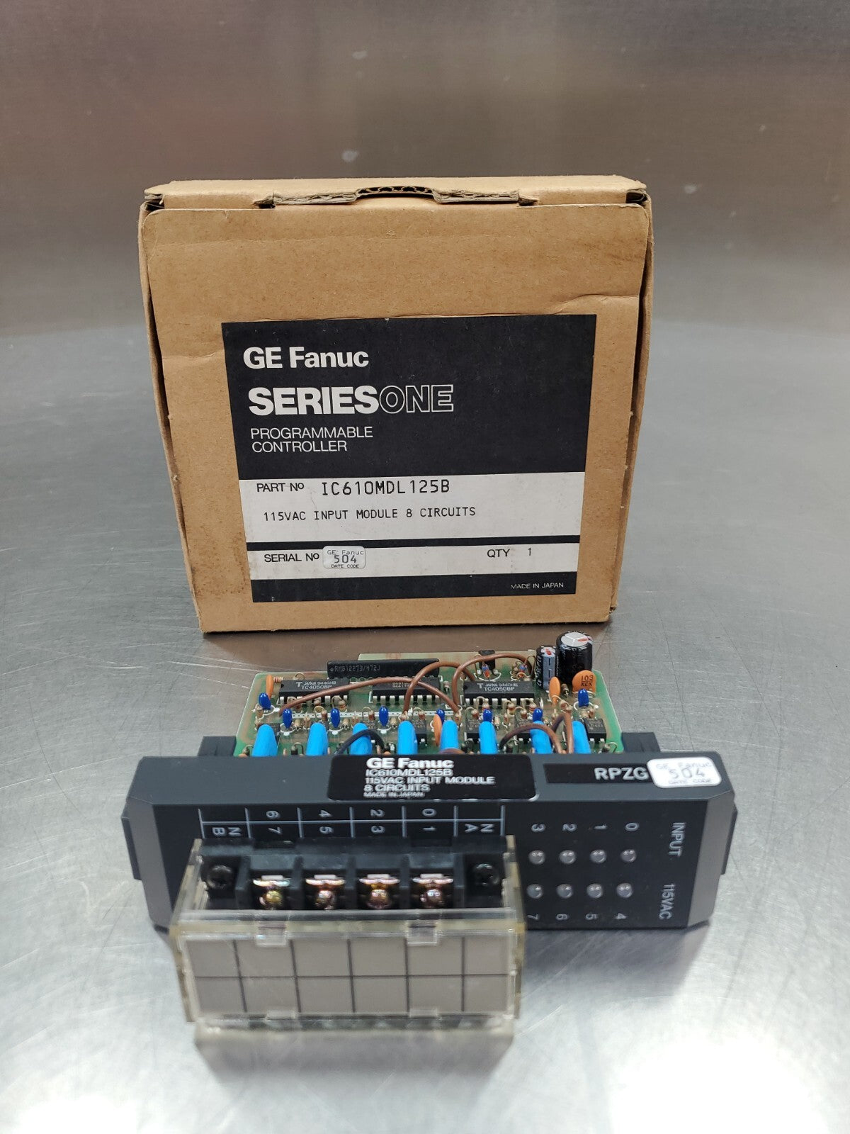 GE FANUC SeriesOne IC610MDL125B 115VAC Input Module  8-CIRCUIT.       3D-2