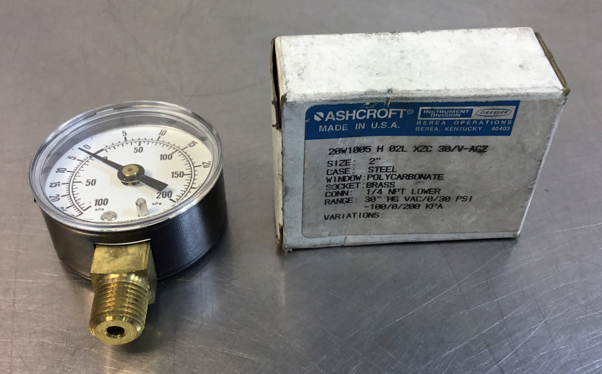 Ashcroft Pressure Gauge  20W1005 H 02L XZC 30/V-AGZ     Loc.6A