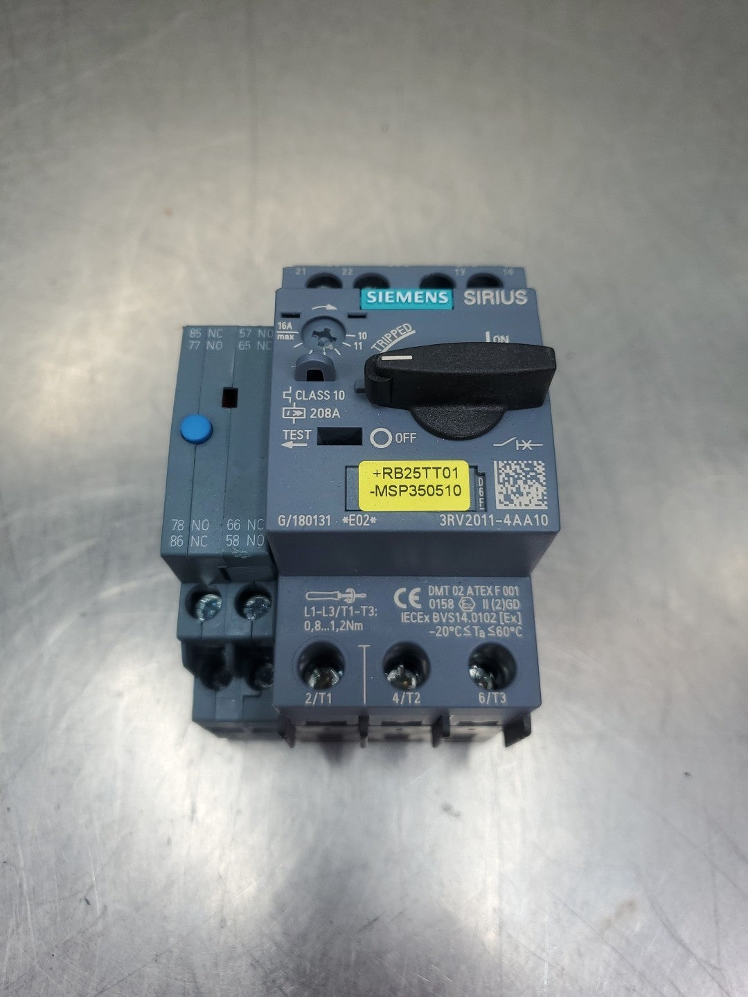 Siemens 3RV2011-4AA10 Circuit Breaker w/3RV2921-1M Module.                 4C-50