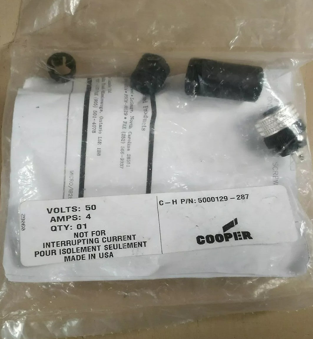Cooper Crouse-Hinds 5000129-287 50V, 4A Connector.                        5B-4/4