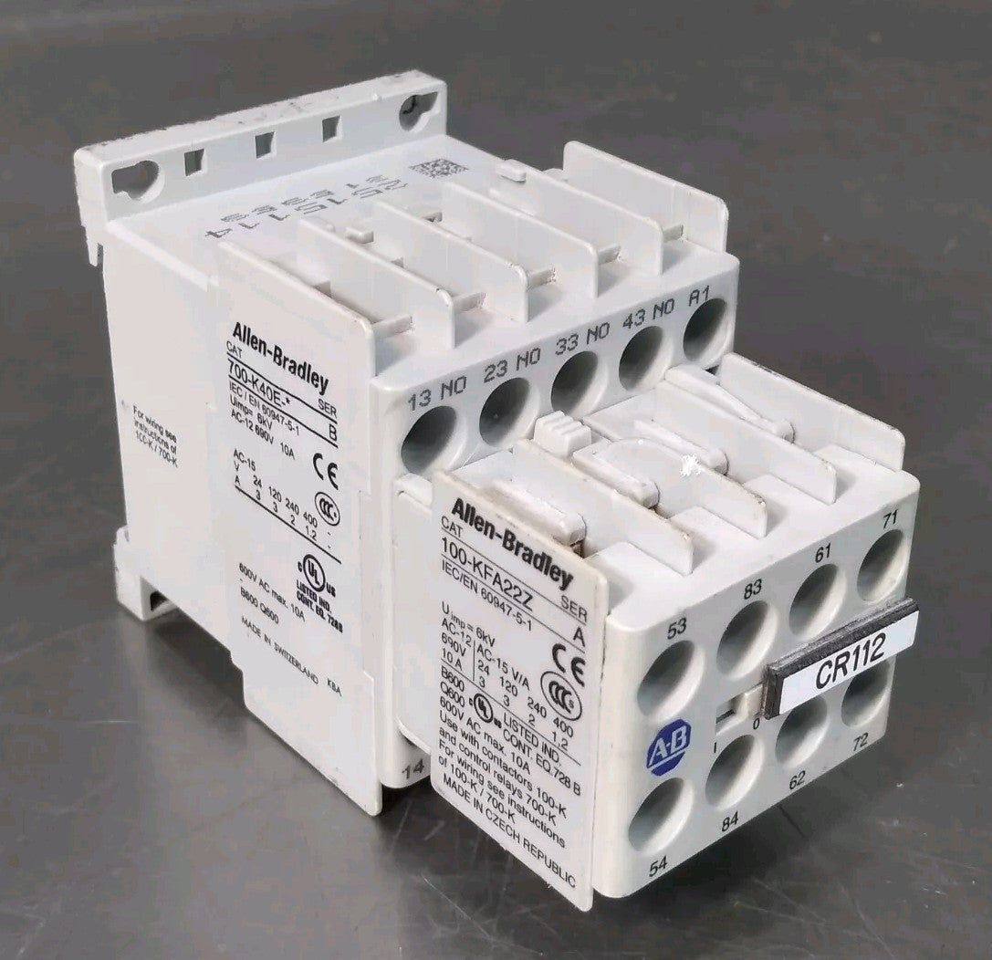 Allen Bradley 700-K40E-*/B w/ 100-KFA22Z/A Coil Relay Loc 4E44 ...
